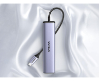 UGREEN Adapter CM475 Hub USB-C do 3x USB 3.0 RJ45 USB-C PD szary - 1488901 - zdjęcie 2